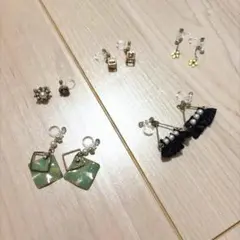 レディースイヤリング　ノンホールピアス5点セット
