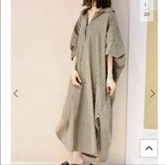 週末値下*plage*エアリーシャツワンピース（ストライプ）