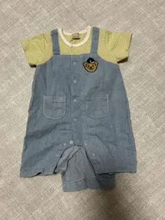 petit main ロンパース 80cm くまワッペン