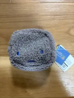 ミッフィー もこもこキューブポーチ グレー