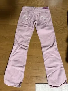 レアカラー♡EVISU カモメ　刺繍　ピンクデニムのサムネイル