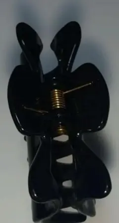 【まとめ売り2個】黒のクリップ式ヘアアクセサリー