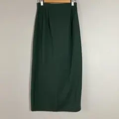 UNIQLO(S)ストレッチダブルフェイスナロースカート/グリーン/無地のサムネイル