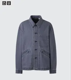新品 未使用 ユニクロ U オーバーサイズカラーデニムジャケット グレー M
