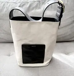 ORSETTO トートバッグ クリアバッグ ワンショルダー レザートリム 