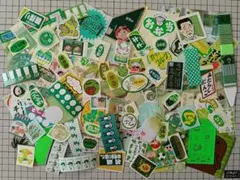 緑色シール☆たっぷり　販促シール　面白シール　シール交換