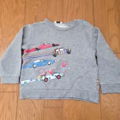 ポールスミスジュニア 車プリント スウェット トレーナー グレー 80cm