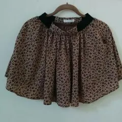 LOWRYS FARM  サイドゴム仕様ヒョウ柄ミニスカート