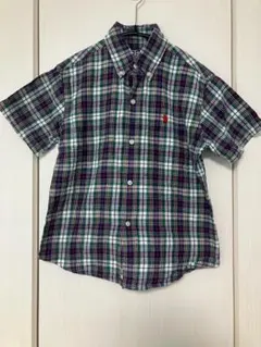 【美品】ポロラルフローレン　半袖チェックシャツ 110