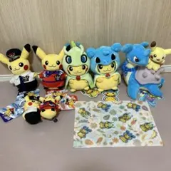 ポケモン　シンガポール限定　セレビィポンチョ　ラプラスポンチョ　ぬいぐるみ シンガポール限定 貴重 ぬいぐるみ ポンチョピカチュウ ラプラス