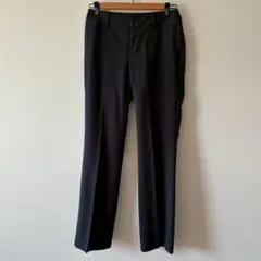 レディーススラックス　ストライプパンツ　オフィス　ネイビー　サイズ36