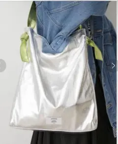 【未使用】jouetie バイカラートートBAGシルバーのサムネイル