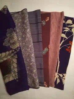 紫系 古布 ６枚