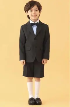 BEAMS mini フォーマルスーツ 120cm グレー系チェック