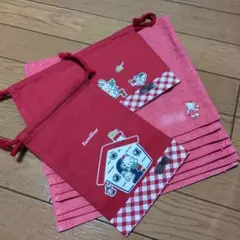 《中古品》familia ランチョンマット×7枚 ランチ袋・コップ袋 ×各1枚