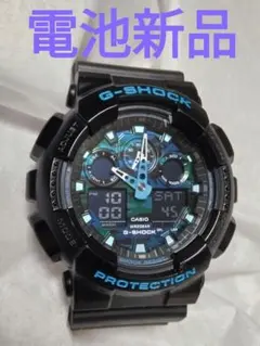 新品電池交換済み　美品　カシオG-SHOCK GA-100CB G-SHOCK 電池新品 GA-100CB ブルー迷彩 カモフラ CASIO｜Yahoo!フリマ