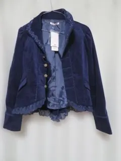 axes femme ジャケット　Y2Kナポレオンジャケットネイビー紺フリル薔薇のサムネイル