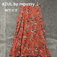 AZUL by moussy プリーツスカート　ボタニカル　花柄