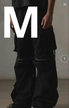 GRANCY　ZipDesign CargoPants ブラックMサイズ