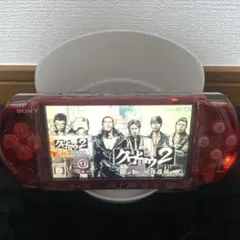 新品PSP3000 本体 カスタムレッド メモリースティック2GB付き