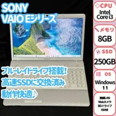 【初期化動作確認済】SONY VAIO ノートパソコン VPCEH39FJ