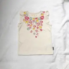 ベルメゾン美品☆肩フリルタンクトップ 花柄 90 baby gap メゾピアノ
