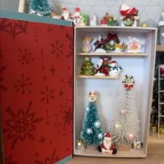 ミニチュア クリスマスディスプレイボックス