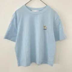 リリーブラウン Lily Bear 刺繍　ミニTシャツ ライトブルー サックスのサムネイル