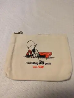 PEANUTS 70周年記念 キャンバス地ポーチのサムネイル
