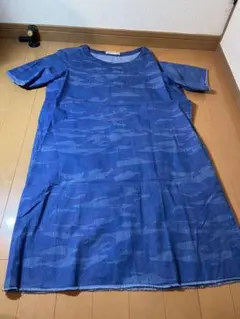 BEAMS HEART カモフラ柄 デニムチュニック 半袖のサムネイル