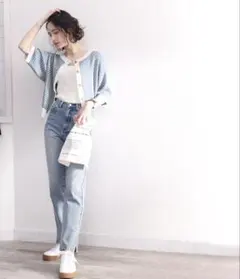 classicalelf 2wayカーディガン　ブルー系　Ｌ