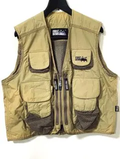 90s ビンテージ ファーストダウン フィッシングベスト 多機能ポケット M
