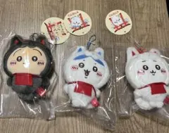 新品　ちいかわ　もぐもぐ本舗 京都 伏見稲荷なマスコット 3点セット
