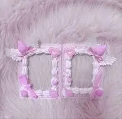 ピンク ホワイト 硬質ケースデコトレカケース 量産型ホイップ2点