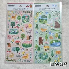 セリア デザインシール　PlesantForest 2種 マスキングテープ素材