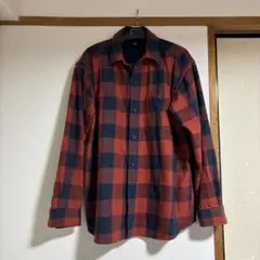 UNIQLO 長袖シャツ XL レッド ネイビー チェック