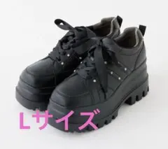 【新品未使用】NICECLAUP ビジュー付きトリプルソールスニーカー Lサイズのサムネイル