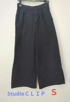 StudioCLIP ワイドパンツ ブラック　後ろゴム　S