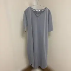 Hina Style ストライプ 半袖ロングワンピース