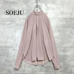 美品　SOÉJU ソージュ チェーン柄 ブラウス 訳あり　ボウタイ欠品