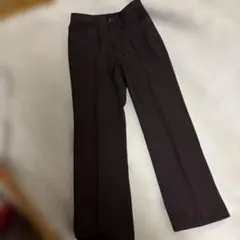 GU ジーユー センタープレスストレートパンツ スラックス ブラウン S