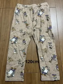 120cm フタフタ ディズニー柄 ロングパンツ ベージュのサムネイル