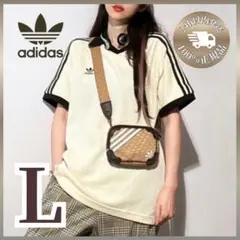 L 新品！adidas Originals ワッフル ポロシャツ ホワイト 韓国のサムネイル