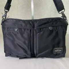 極美品 PORTER TANKER ミニショルダーバッグ ブラック 2way 黒