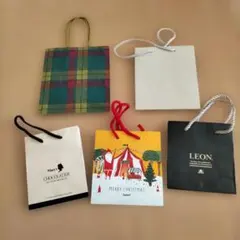 紙袋　5枚セット　ISETAN　LEON PEAQ Goncharoff