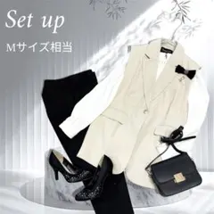 【Mサイズ相当】ママスーツ　パンツスーツ　セットアップ　フォーマルセット　卒業式