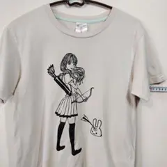 銀棚上）　cune アーチェリー美少女イラスト Tシャツ ベージュのサムネイル