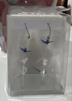 折り鶴 ピアス