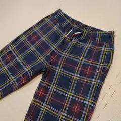 TOMMY HILFIGER ジョガーパンツ チェック 裏起毛 濃紺 152
