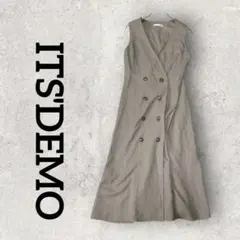 ITS'DEMO ノースリーブ ワンピース ロング マキシ (F) ベージュ